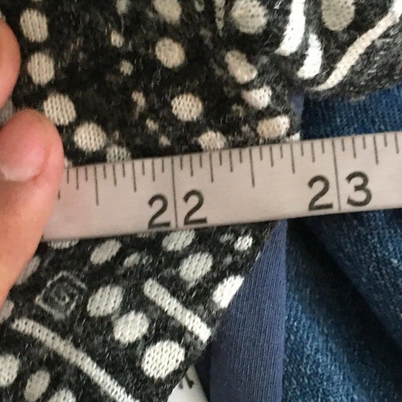 Chicos Cardigan Womens Sz 3 US XL 16 Black White Linen Blend Knit Sweater - Picture 6 of 7